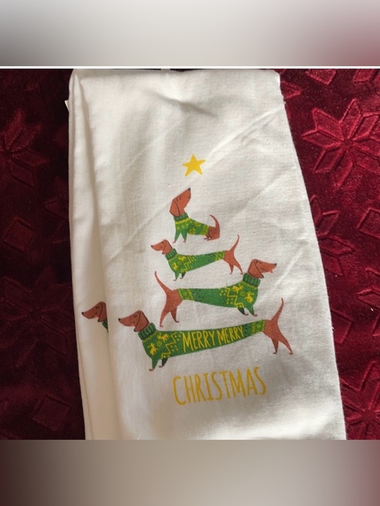 colordrift Other - Dachshund holiday kitchen towels